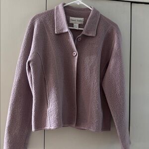 David Hollis Purple Women's Boiled Wool Blazer Size Small